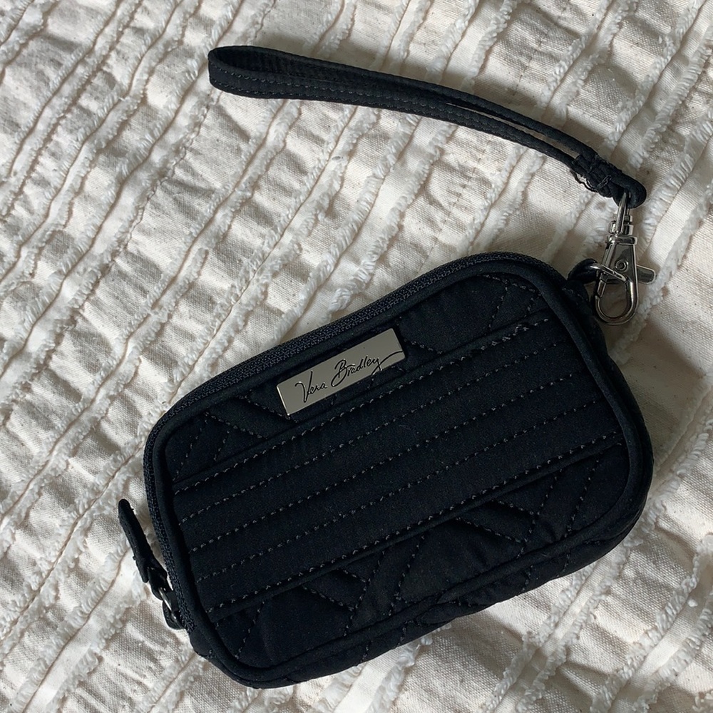 Small black Vera Bradley clutch/ wristlet- never used!